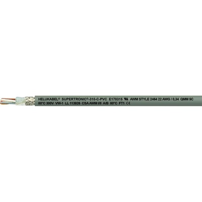Helu 49928-1000 kabel pro energetické řetězy S-TRONIC-310-C-PVC 18 x 0.14 mm² šedá 1000 m