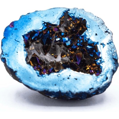 Milujeme Kameny Aqua aura - geoda - modrá