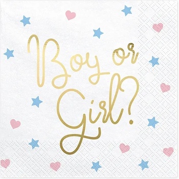 Image 1 of PartyDeco Салфетки Boy or Girl 20 бр