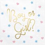 PartyDeco Салфетки Boy or Girl 20 бр