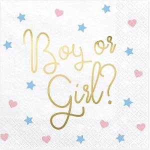 PartyDeco Салфетки Boy or Girl 20 бр