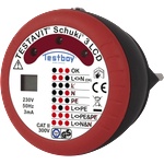 Testboy Тестер за контакт шуко CAT II 300Vac, LED и LCD, Testavit Schuki 3 Testboy - 4028532200084 (4028532200084)