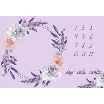 Image 1 of Milestone Декоративно одеяло за снимки Milestone - Венец, 75 х 100 cm, лилаво (101123)