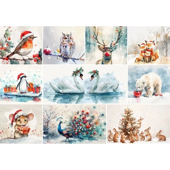 Grafika - Puzzle Animals at Christmas - 1 000 piese