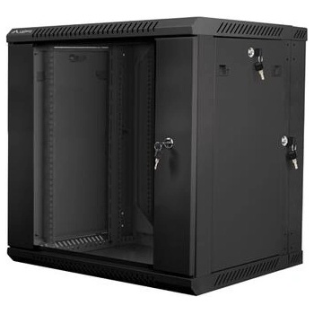 Lanberg rack cabinet 19 double-section wall-mount 12U / 600x600 for self-assembly (flat pack), blac (WF02-6612-10B)