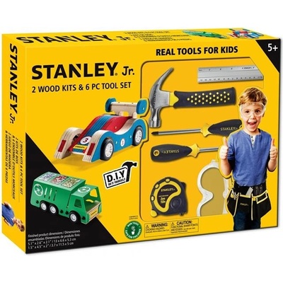 Stanley Jr.U003-K02-T06-SY, 2 autíčok a 6 ks náradia