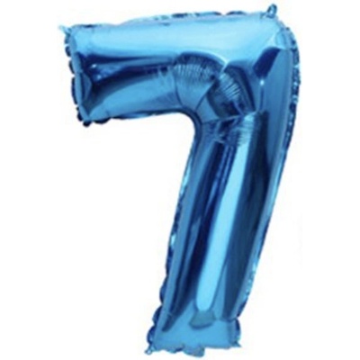 Fóliový balón čísla modré 82 cm Čísla: 7