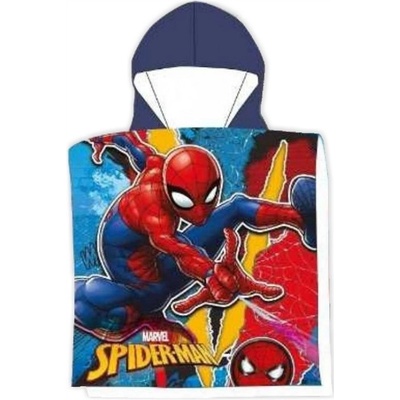 MLC Chlapčenské pončo s kapucňou Spiderman 55 x 110 cm