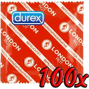 Durex London Rot 100 pack - SALE exp. 01/2027