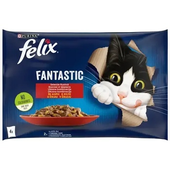 FELIX Fantastic® пауч в желе с вкус на пилешко и говеждо