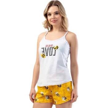 Image 1 of Лятна пижама в бледосиво и жълто с пчелички