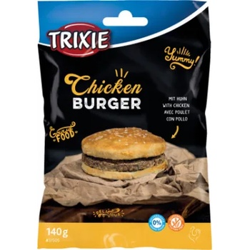 TRIXIE Chicken Burger - Лакомство за кучета бургер с пилешко месо и сурова кожа, 140 гр