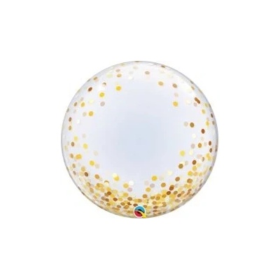 24" DECO bublina Zlaté konfety