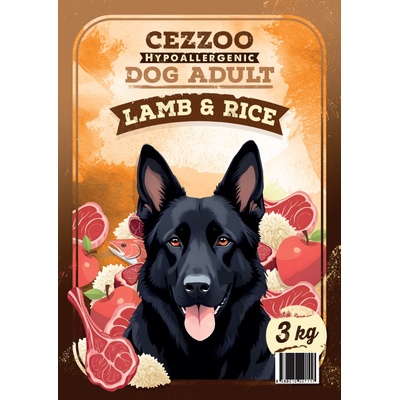 Cezzoo Hypoallergenic Dog Adult Lamb & Rice 3 kg