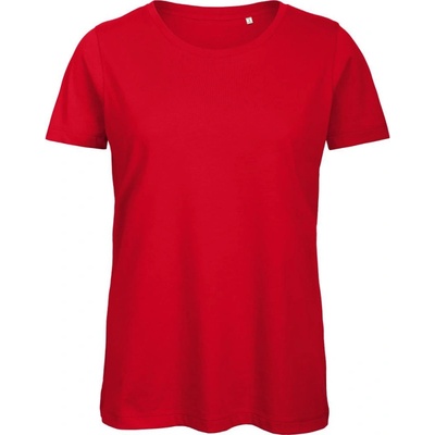 B&C Tričko Inspire T Medium Fit z bio bavlny krátký rukáv dámské COT 01TW4300400 Červená