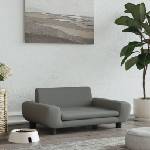 vidaXL Кучешко легло тъмносиво 70x45x33 см кадифе (171990)
