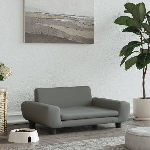 vidaXL Кучешко легло тъмносиво 70x45x33 см кадифе (171990)