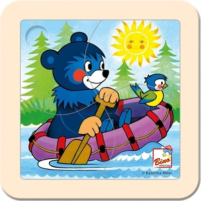 Bino 13201 Medvídek Baribal: Plavba na člunu puzzle 4 dílky