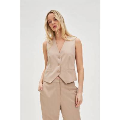 Moodo Жилетка на райета бежова Moodo Moodo | Bezhov | ЖЕНИ | XS