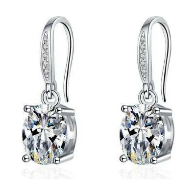 Prosperk stříbrné náušnice čiré zirkony elegance S0299