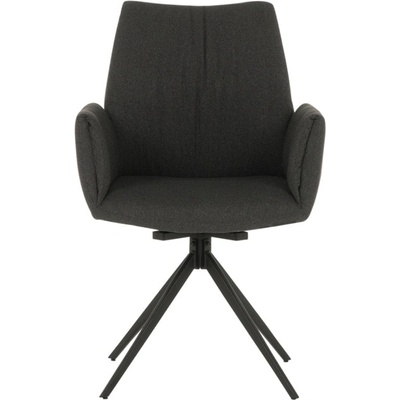 Carmen Трапезен стол Carmen COMO, до 100kg, дамаска, прахово боядисана метална база, въртене на 360°, тъмносив (bt-3532126)