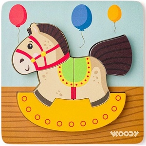 Woodyland Дървен пъзел Woody - Конче, 5 части (91366) - baby