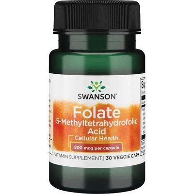 Swanson Folate 800 ug 30 rastlinných kapsúl