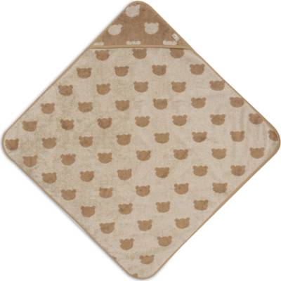 Jollein Osuška s kapucí froté 75x75 cm Jacquard Teddy Bear