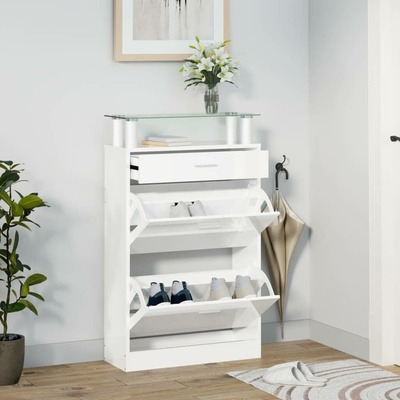 VidaXL 63 x 24 x 104 cm 241244 bílý s vysokým leskem