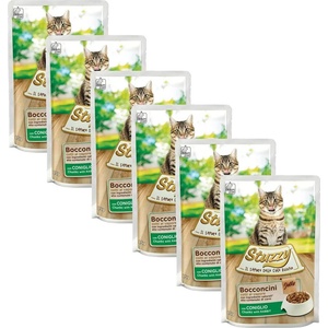 Stuzzy Cat Chunks парчета за котки с заек в желе 6 x 85 г