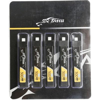 Tattu LiPo батерия Tattu 300mAh 3.8V 75C 1S (5 броя) (TAA3001S75BT2)