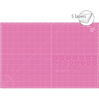 Řezací podložka TEXI PINK 90 X 60 cm 5 vrstvá zesílená