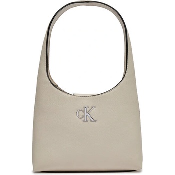 Calvin Klein Дамска чанта Calvin Klein Jeans Minimal Monogram Shoulder Bag K60K610843 Stone CI2 (Minimal Monogram Shoulder Bag K60K610843)