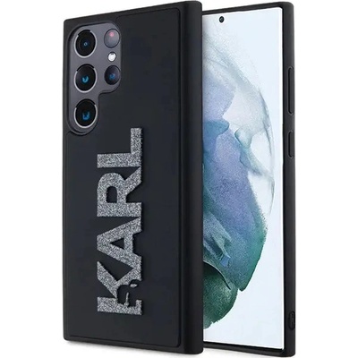 KARL LAGERFELD Кейс Karl Lagerfeld 3D Rubber Glitter Logo за Samsung Galaxy S23 Ultra, черен (KF001961-0)
