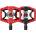 Crankbrothers Педали с автомат Crankbrothers Double Shot 3 Hybrid-Pedal Clipless pedals - Black / Red - размер One Size (860-4760-0211)