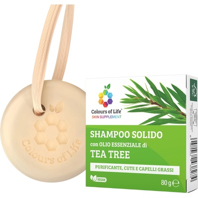 Optima Naturals Colours of Life tuhý šampon s tea tree 80 g