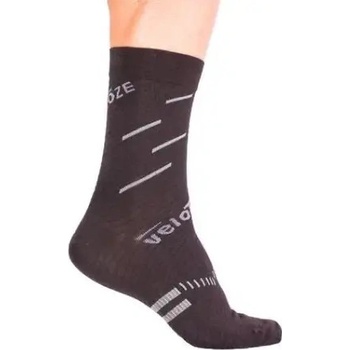 veloToze ponožky kompresní s merino vlnou černášedá