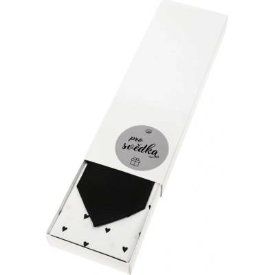Avantgard Dárkový set Pro svědka Kravata s kapesníčkem v papírové krabičce 919-0822329 černá
