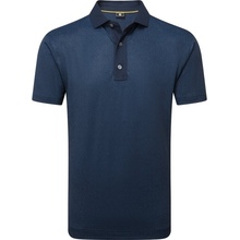 Footjoy Etched Texture Print Lisle Mens Navy Polo košile