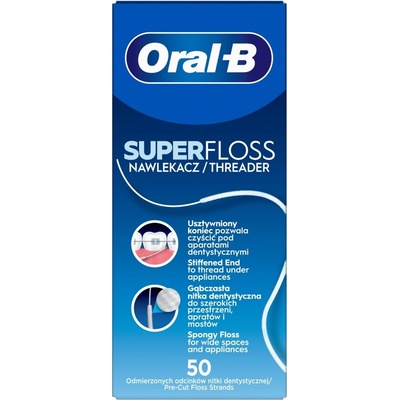 Oral-B SuperFloss dentální nit pásky 50 ks