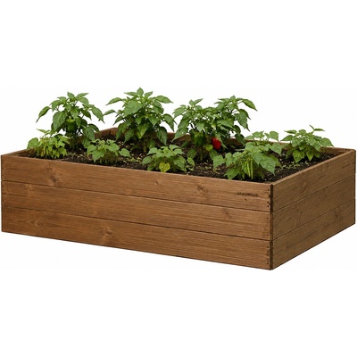 ATMOWOOD Vyvýšený záhon Thermowood 140 x 80 x 35 cm hnědý