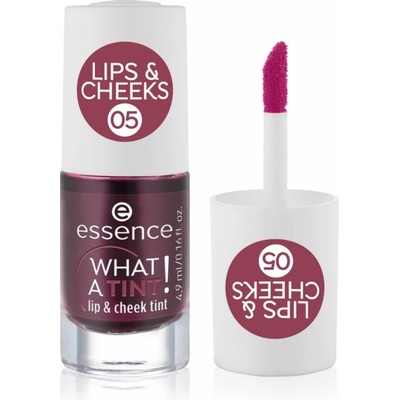 essence WHAT A TINT! tekutá lícenka a lesk na pery 05 Velvet Berry 4,9 ml
