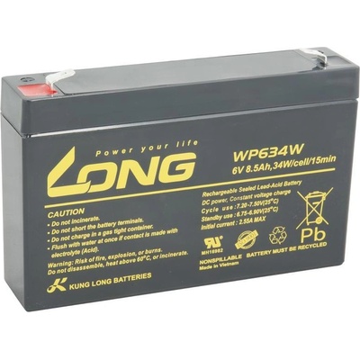 LONG 6V 8,5Ah F2 WP634W PBLO-6V008,5-F2AH