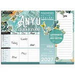 Lizzycalendar Стенен календар, магнитен, двуседмичен, с блокче за бележки, 22x30 см, LIZZYCALENDAR „Планиращият календар на мама в стил скрапбук (7540229000)