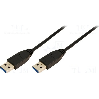 Logilink CU0038 USB 3.0, USB A vidlice, z obou stran, niklovaný, 1m, černý