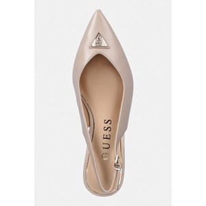 Guess обувки с ток от кожа YANNICKE2 (FLT2CK.LEA05.NUDE)