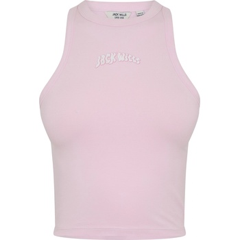 Image 1 of Jack Wills Women's JW Graphic Racerback Vest - Pink Icing