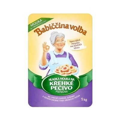 Babiččina Volba Hladká mouka na křehké pečivo pšeničná 1kg – Zboží Dáma