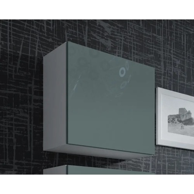 Cama meble Шкаф Cama Квадрат VIGO 50/50/30 бяло/сив гланц (WIK VIGO b/sz)