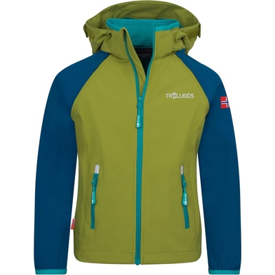 TROLLKIDS Детско софтшел яке Trollkids Kids Rondane Zip Off Jacket XT Softshell jacket - Jungle Green / Navy - размер 116 (EU) (703-2398-1515)